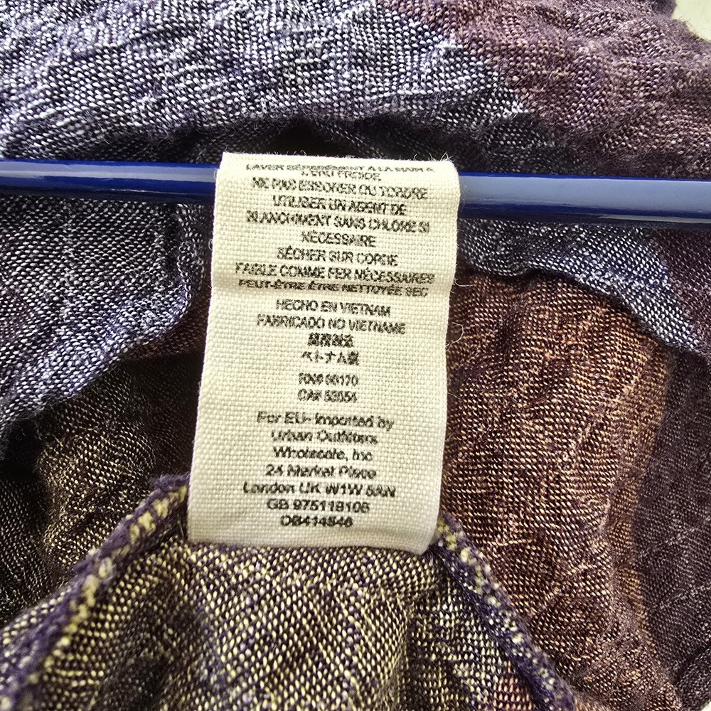 Free People Shirtdress Ray Of Light Size S Dress Purple Stripe Pockets Tie Waist - Picture 9 of 9